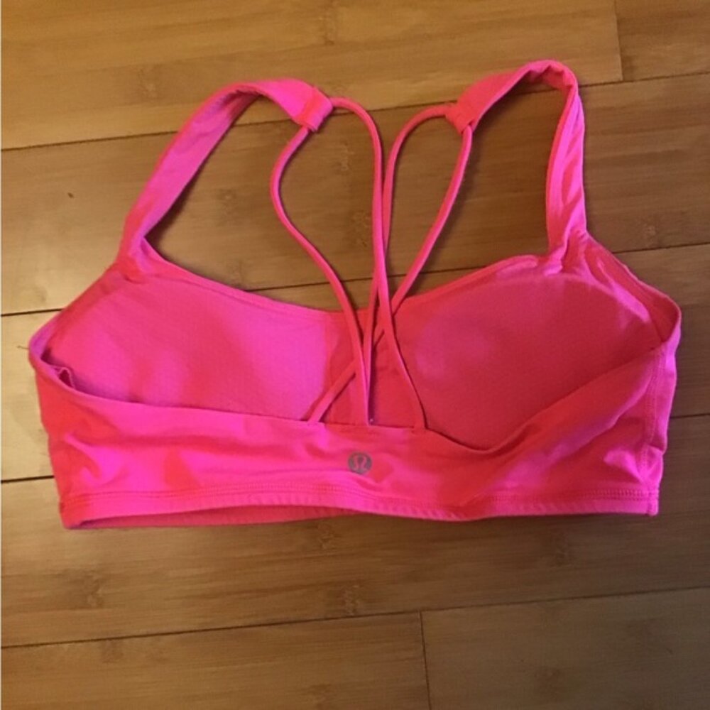 Lululemon Free To Be BraNeon Pink EUC - Picture 6 of 6
